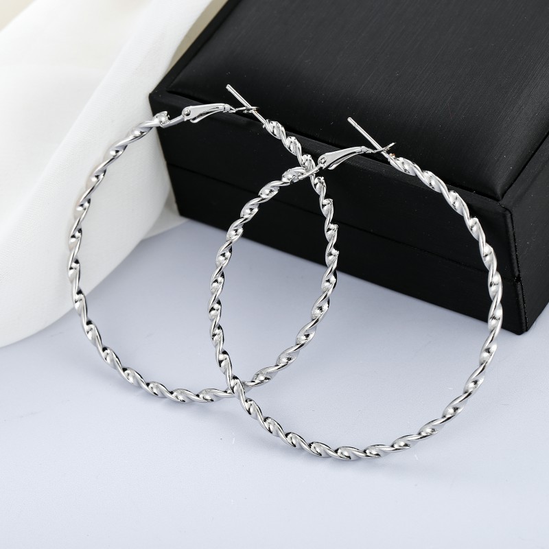 50mm 60mm 70mm Einfache Spirale Große Creolen Für Frauen Aussage Großen Kreis Runde Ohrringe Partei schmuck Mädchen