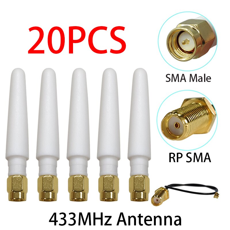 4 Pièces Antennes Ventouse 433 MHz WiFi UHF SMA Mâle - Gain 3,5 DBi Pour Télécommandes, Domotique Et TV HD - 3