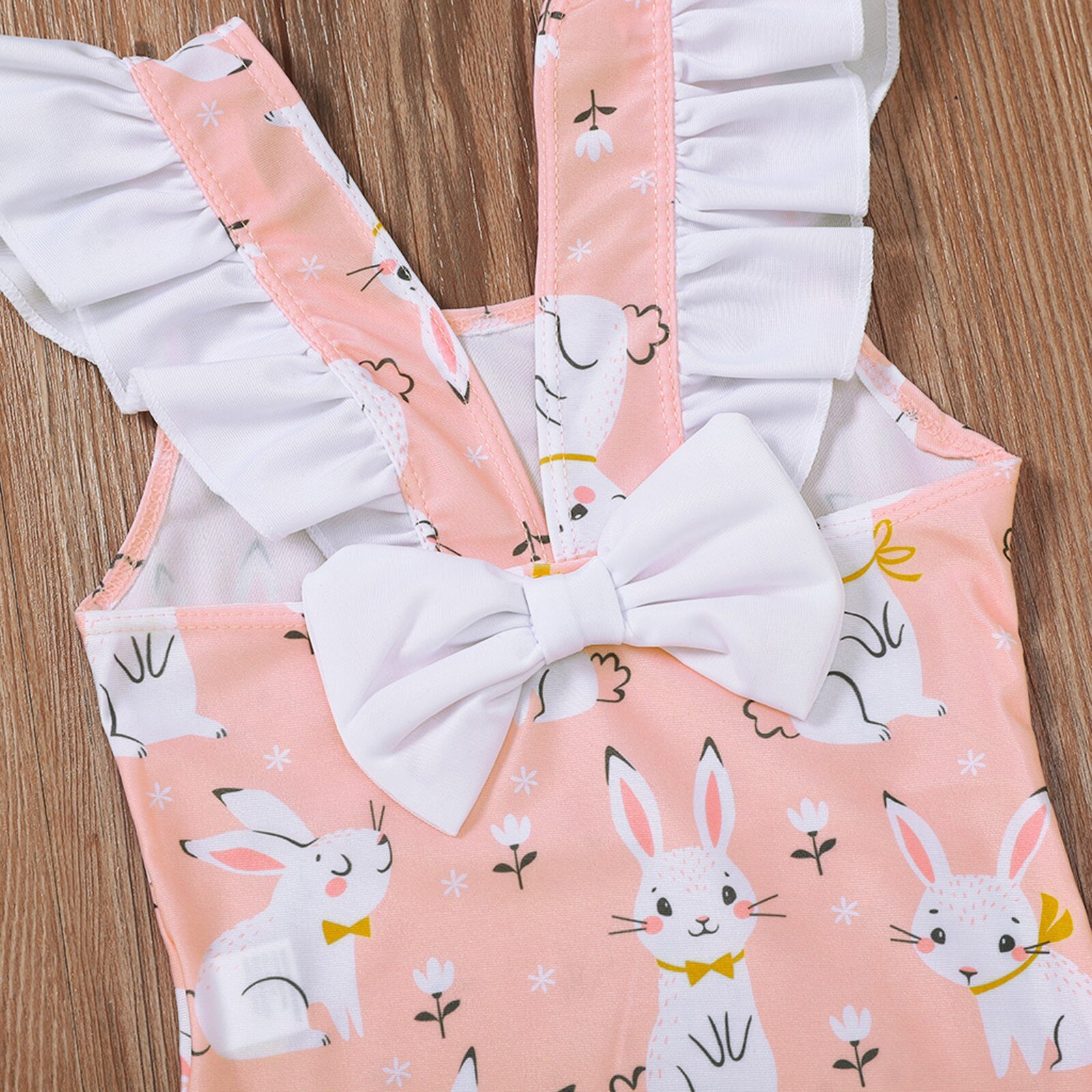 Pasen Kleding Peuter Badpak Kid Baby Meisjes Strand Pak Bunny Print Een Stuk Badmode Badpak Badmode Badpak Baby Kleding