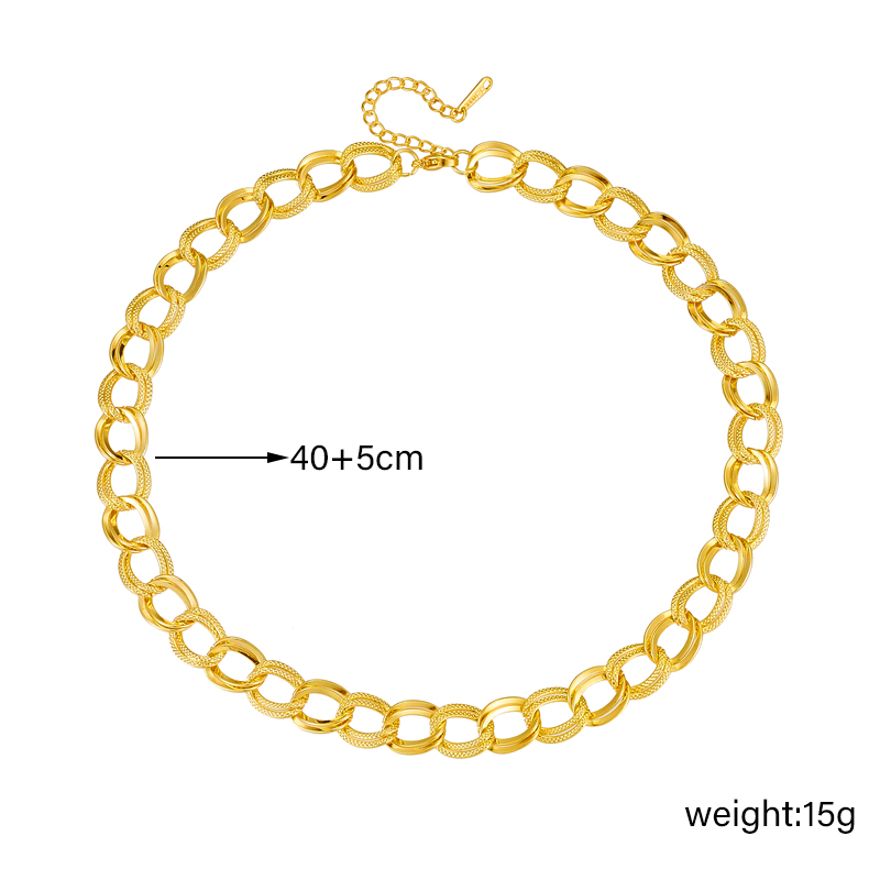 DIEYURO-collar de cadena gruesa de acero inoxidable 316L para mujer y niña, cadena para el cuello de nueva tendencia, de , joyería que no se decolora