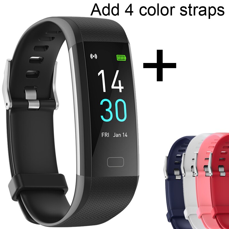 Reloj inteligente deportivo con Bluetooth para hombre y mujer, pulsera inteligente deportiva con monitor, seguidor Fitness de ritmo cardíaco, IP68: Add 4 strap