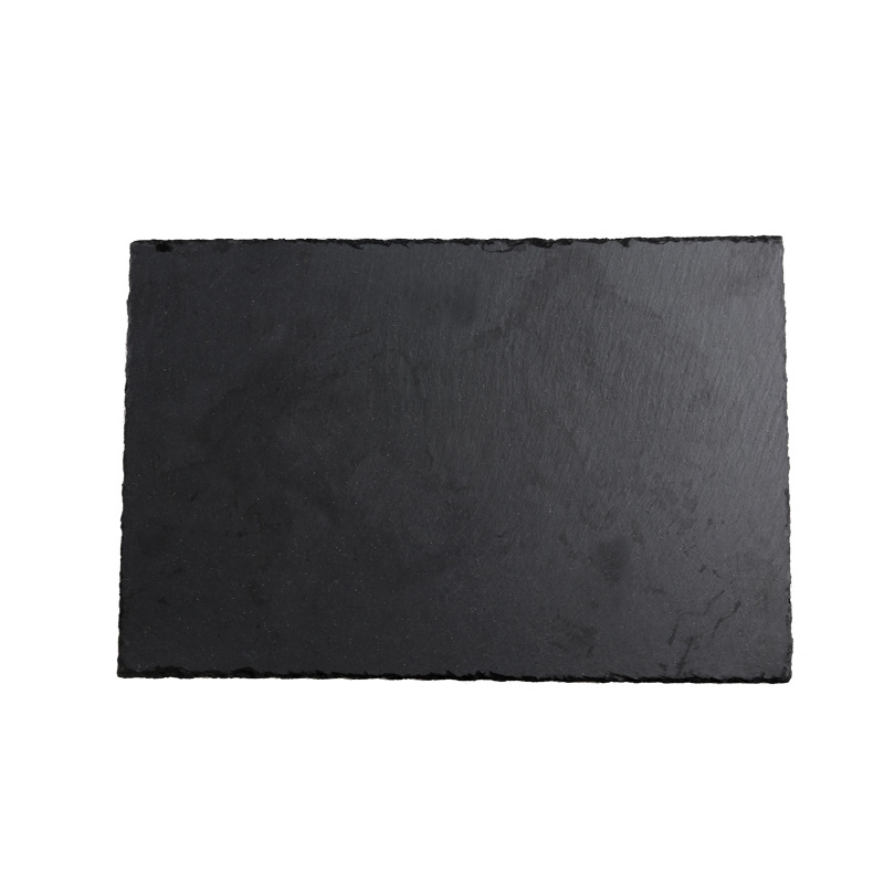 Slate plate black slate home Japanese sushi rock tray rectangular display platter barbecue plate