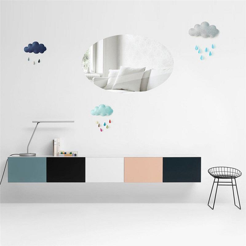 Non-glass Mirror Sticker Mirror Wall Stickers Decal Self-adhesive Tiles Flexible Non Glass Looking Stickers 3D Mirror Wall