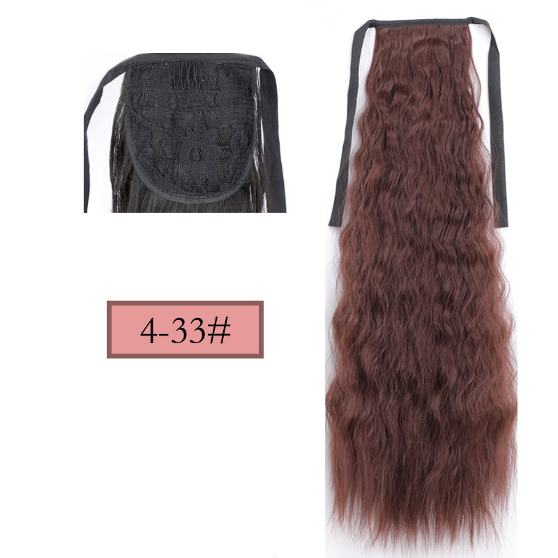 LISI HAIR Long Straight Clip In Tail False Hair Ponytail Hairpiece With Hairpins Synthetic Pony Tail Extensions: 4/27HL