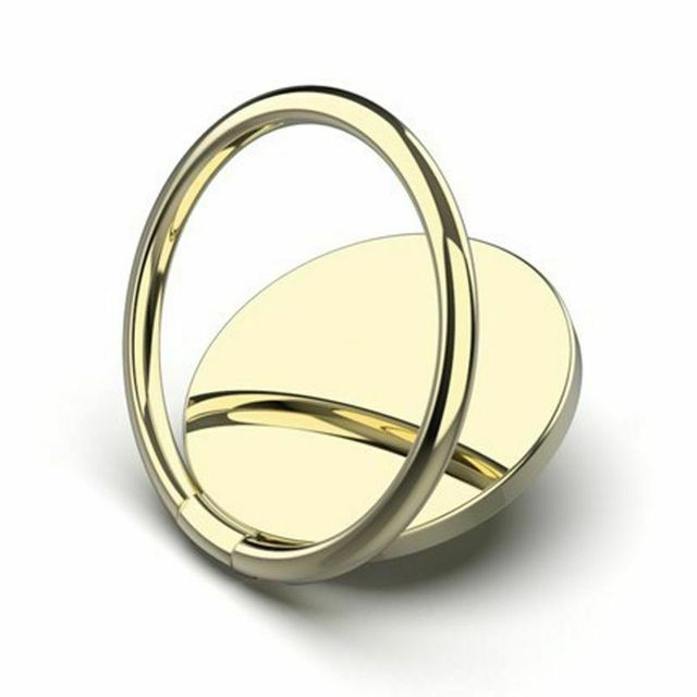 Supporto per telefono con anello per dito supporto da tavolo con rotazione a 360 gradi per supporto magnetico per telefono per auto supporto universale per anello per cellulare in metallo: Gold