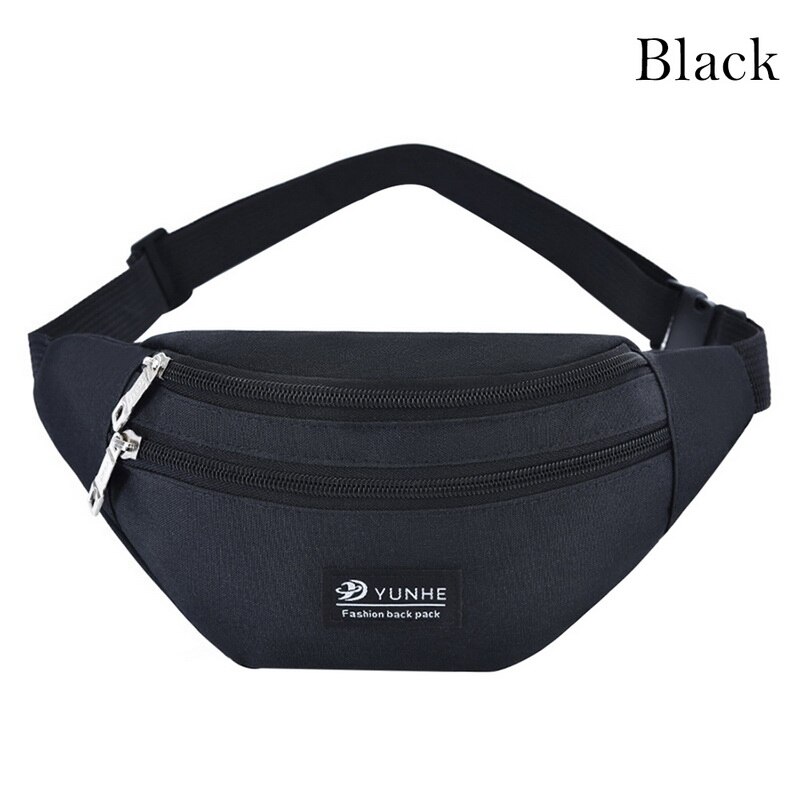 Men Women Nylon Waist Packs Sling Bags Crossbody Outdoor Sport Shoulder Chest Daily Picnic Canvas Messenger Pack Bag Bolsa: black2