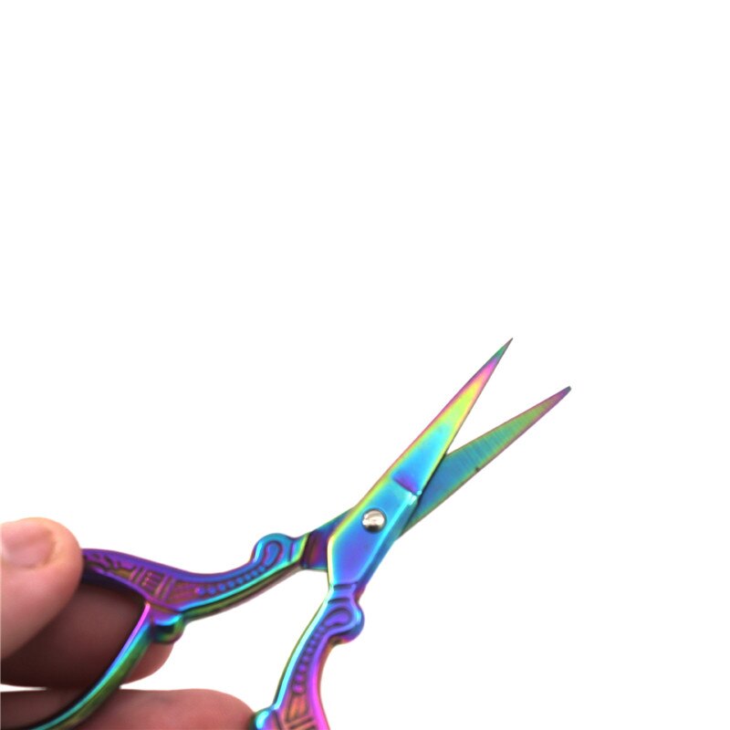 Sharp Stainless Steel Scissors Printing Pink Mini DIY Craft Scissors Fabric Cutting Sewing Scissors Office Supplies