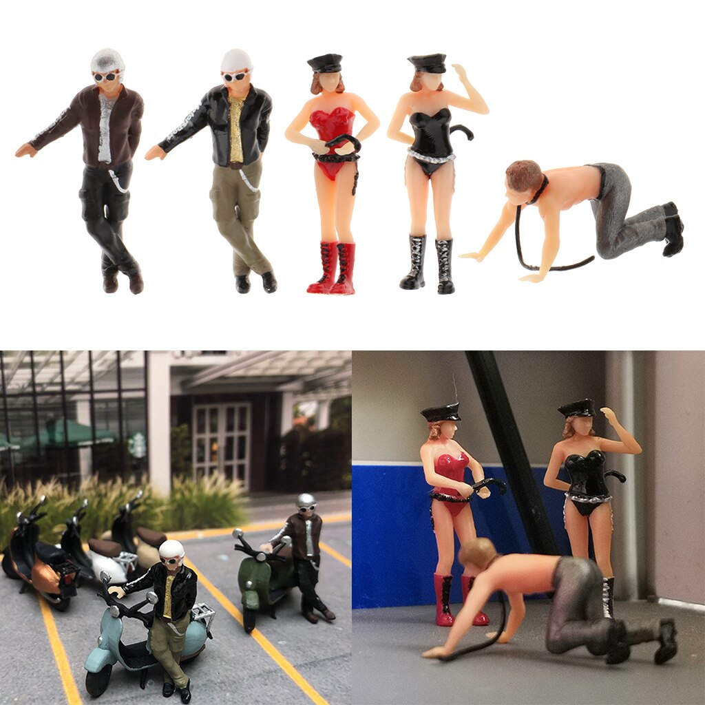 Standard 1/64 mini miniatyr människor figur gata arkitektur tillbehör