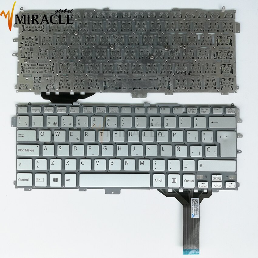 Reemplazo de teclados para Sony para VAIO Pro 13 SVP13 SVP13A SVP132 SVP132A SVP1321 teclado español de plata SP España Latina