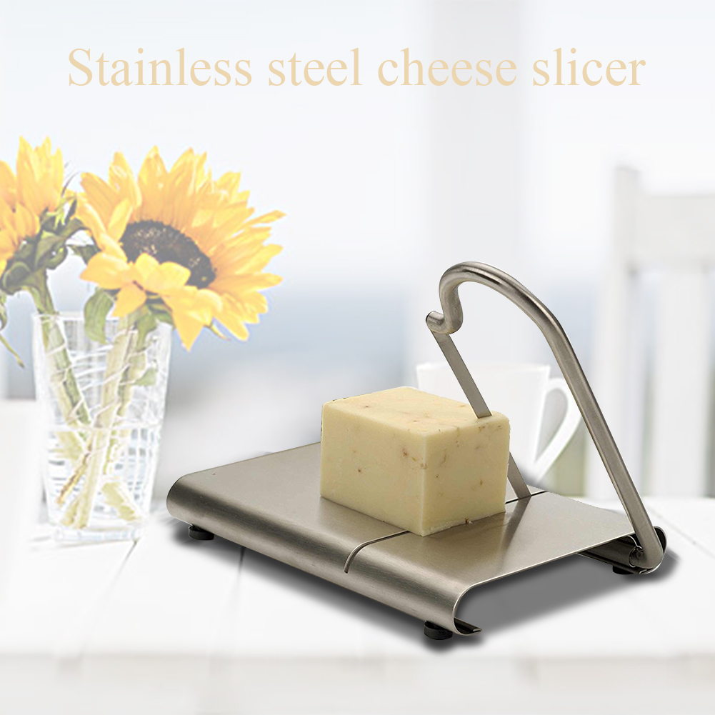 Cheese Slicer DIY Easy Clean Stainless Steel Fruits Kitchen Tools Serving Board Hard Practical Vegetable Baking Wire Cutter