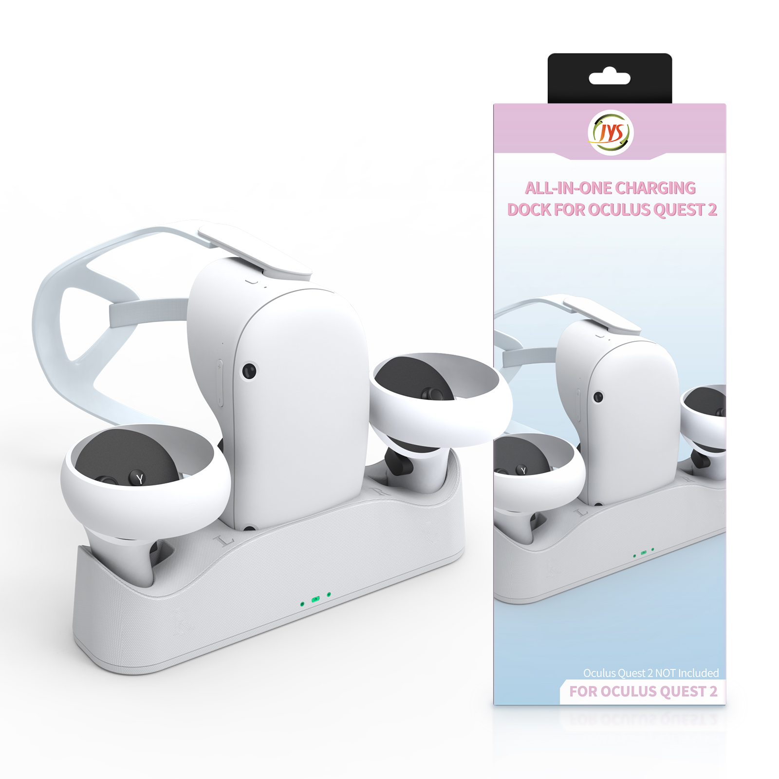 Doppelladestation für 1pc gamepads, oculus quest 2 vr controller, aufbewahrungsmöglichkeit für controller, ladebasis für vr quest 2 zubehör: Default Title