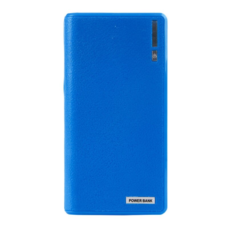 Power bank usb duplo 6x18650, bateria de backup externa caixa de carregamento para telefone: Azul