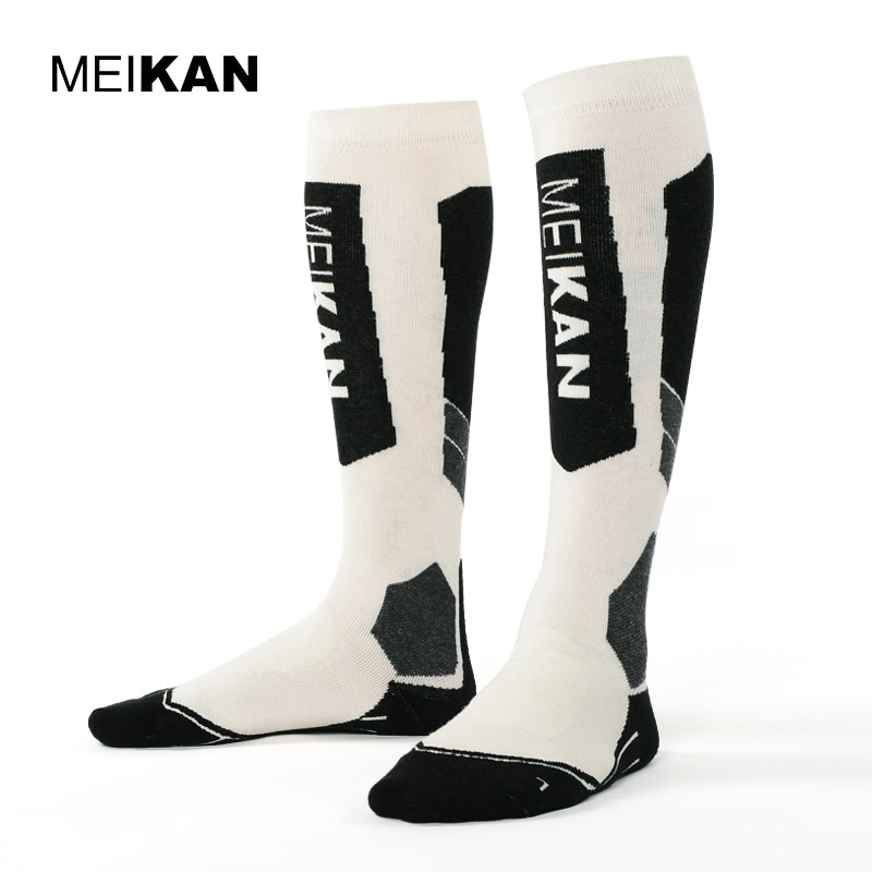 MKSK2017002 Men/Women Mercerized Merino Wool Ski Socks Outdoor Thicken Terry Thermal Sports Long Socks Knee High