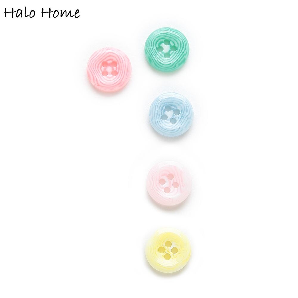 Stely 50 Stuks Gemengde Ingebed Inline Patroon Hars 4 Gaten Naaien Kleding Resin Knoppen Scrapbooking Card Making Diy 13mm