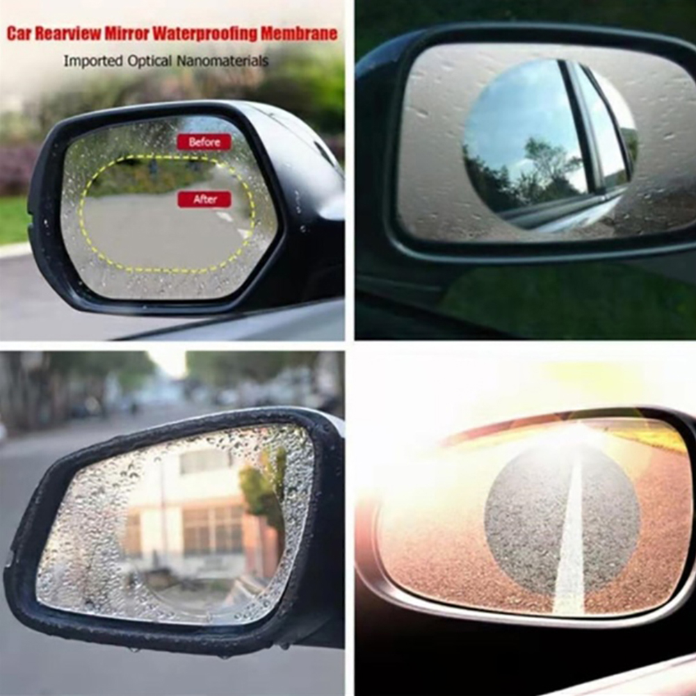 2 uds espejo retrovisor de coche película transparente impermeable a prueba de lluvia niebla película protectora para espejo pegatina de coche