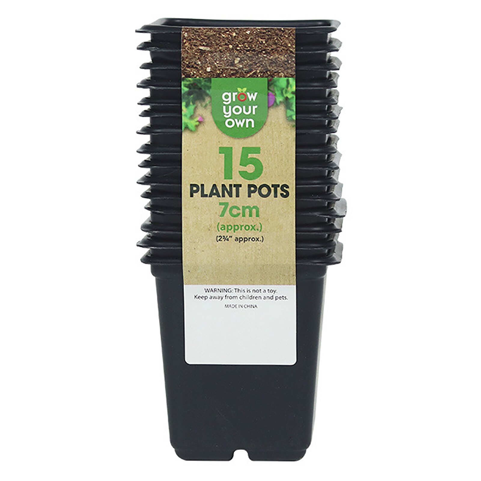 12/15pcs Square Plastic Black Color Flower Pots Garden Planters Small Square for Succulent plants vegetable 35a: S  15PC