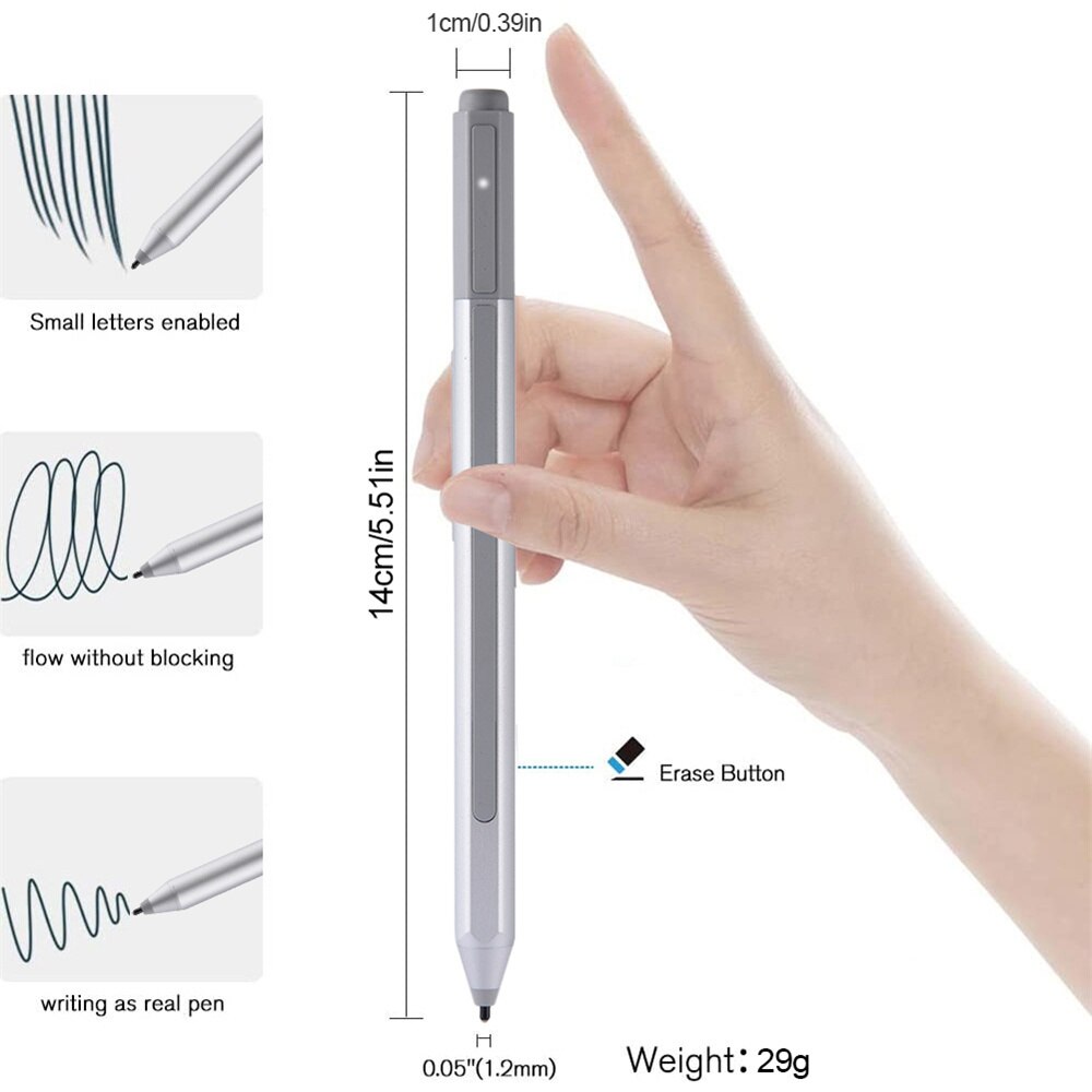 Stylus Pen for Surface 3 Pro 3/4/5/6/7 Surface Book/ Laptop/ Studio 250 levels sensitivity Capacitive Bluetooth Touch Screen Pen