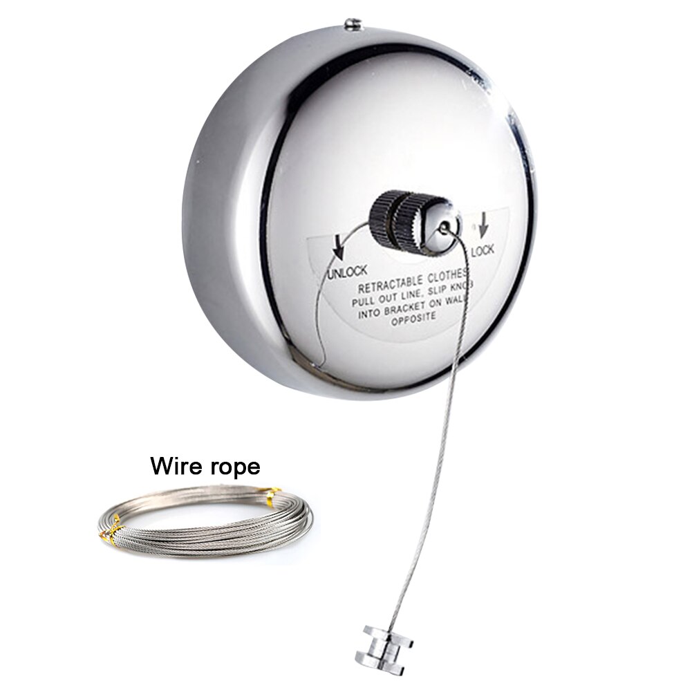 2.8m Laundry Storage Hotel Balcony Portable Shower Stainless Steel Punch-free Retractable Clothesline Space Saving Accessories: 2