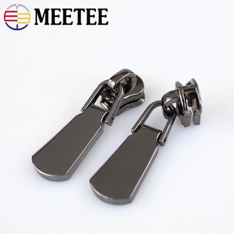 10pz di Modo di 5 # Cursori e ganci per chiusure lampo per Giubbotti I Vestiti del Metallo Chiusure lampo cerniera lampo kit di Riparazione Testa Della Chiusura Lampo Borsa FAI DA TE Accessori per il Cucito KY699