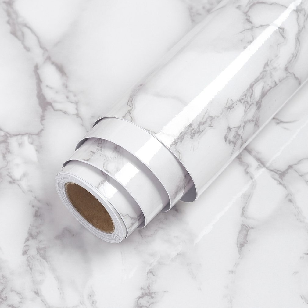 Self Adhesive Marble Wallpaper Peel And Stick Waterproof Bathroom Kitchen Cabinets Desktop Stickers Home Decor Film