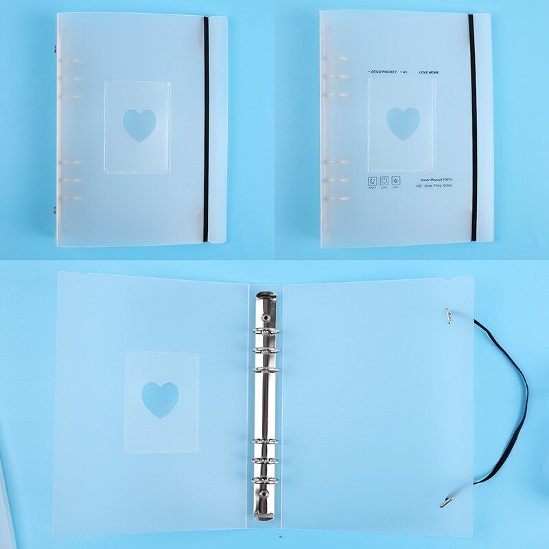 Coloffice PP Matte Transparent A4 B5 A5 Holes Loose-Leaf Notebook Case Inner Page Notebook Shell Office School Supplies