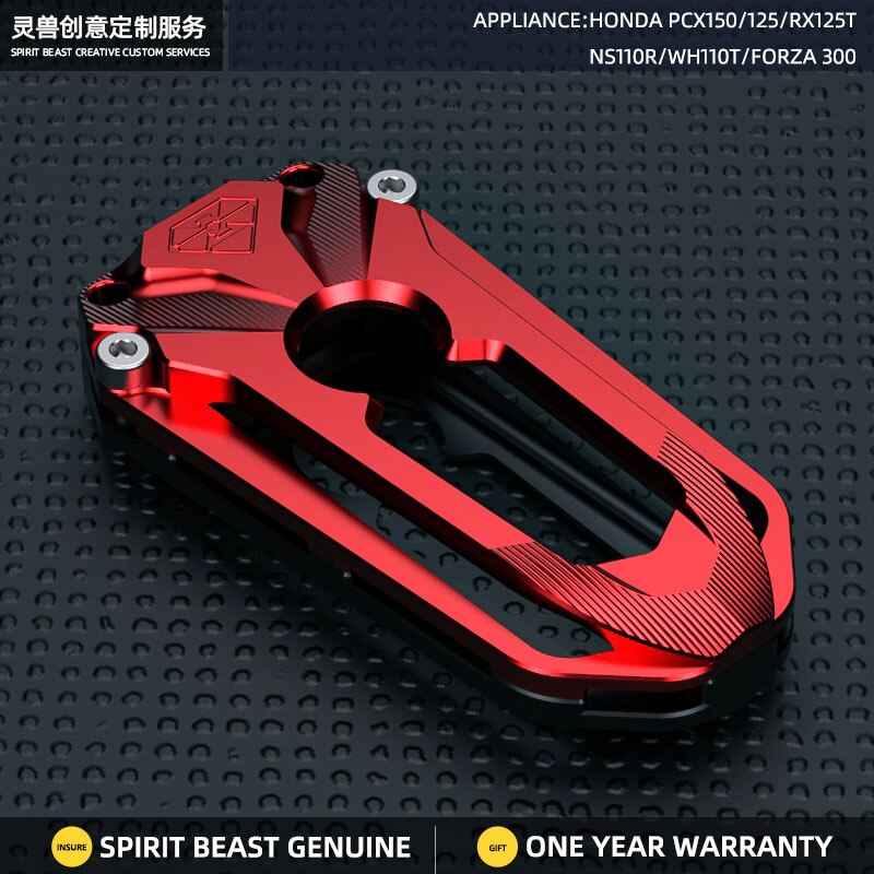 Motorcycle key protective shell cover for Honda PCX150 PCX125 RX125 FI FORZA 300 WH110T-6A/7 NS110R: RED