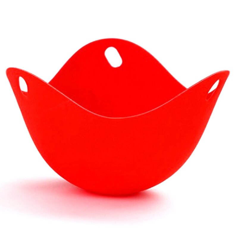 Siliconen Gepocheerd Ei Cups Non Stick Ei Pocheren Fornuis Food Grade Siliconen Poach Pods Eierkokers: Rood