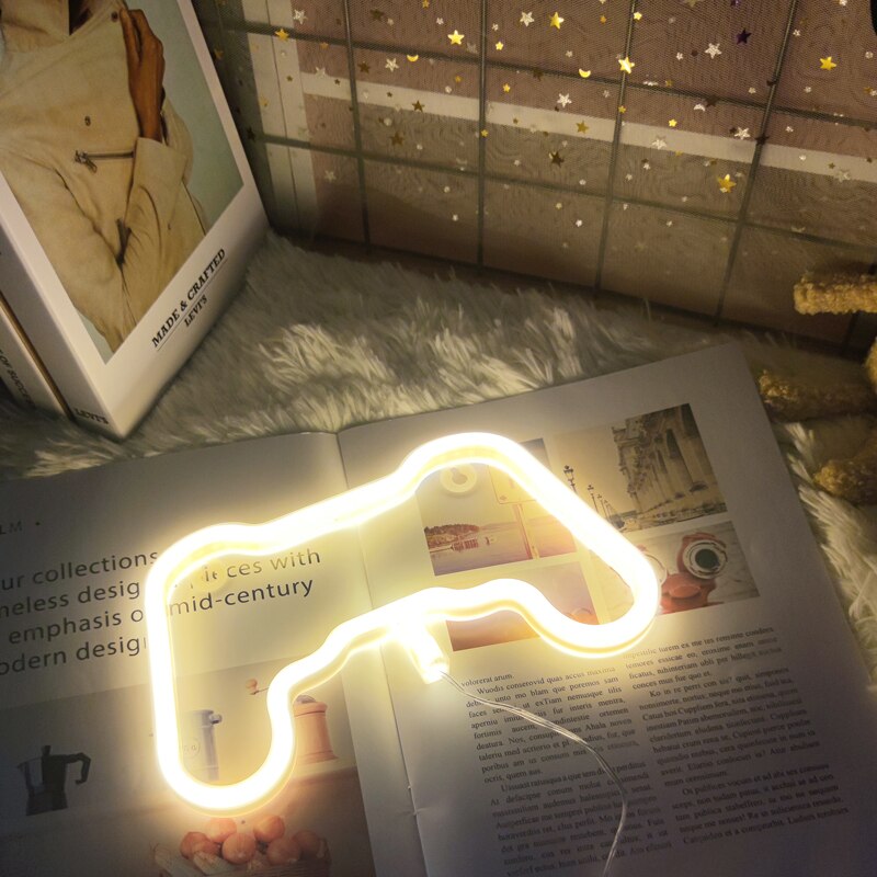 Led Game Neon Sign Game Vorm Gamer Voor Tiener Jongens Game Neon Light Game Room Decor Neon Lamp Game battle Station Muur Tekenen