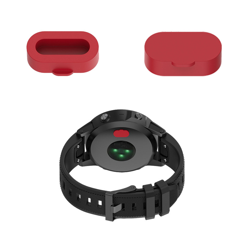Für Garmin Fenix 7 7s 7x6 6s 6x5 5s Vorläufer 245 935 945 vivoactive 3 4 Smartwatch Staub Stecker Kappe Silikon Staubdicht Abdeckung: XS / khaki