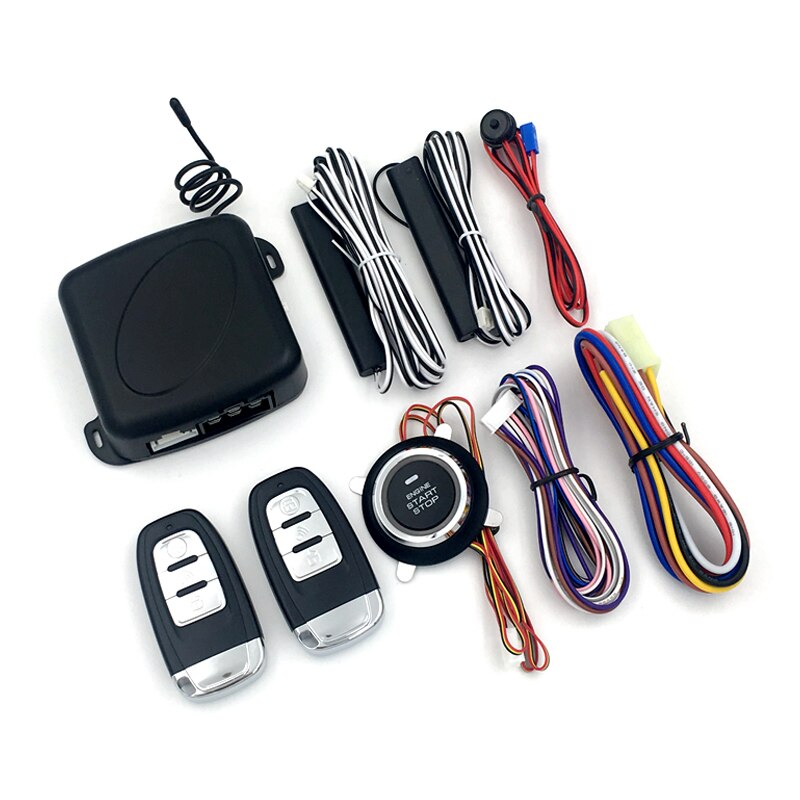 Car Alarm Remote Smart Start Burglar Keyless Entry Engine Auto Alarm System One Push Button Remote Starter Stop Car Accessories
