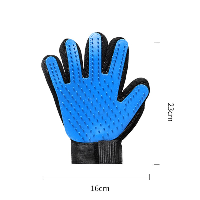 Chien de compagnie toilettage gant Silicone chats brosse peigne desheding cheveux gants chiens bain nettoyage gants pour chat chien fournitures pour animaux de compagnie: Left hand / Left hand