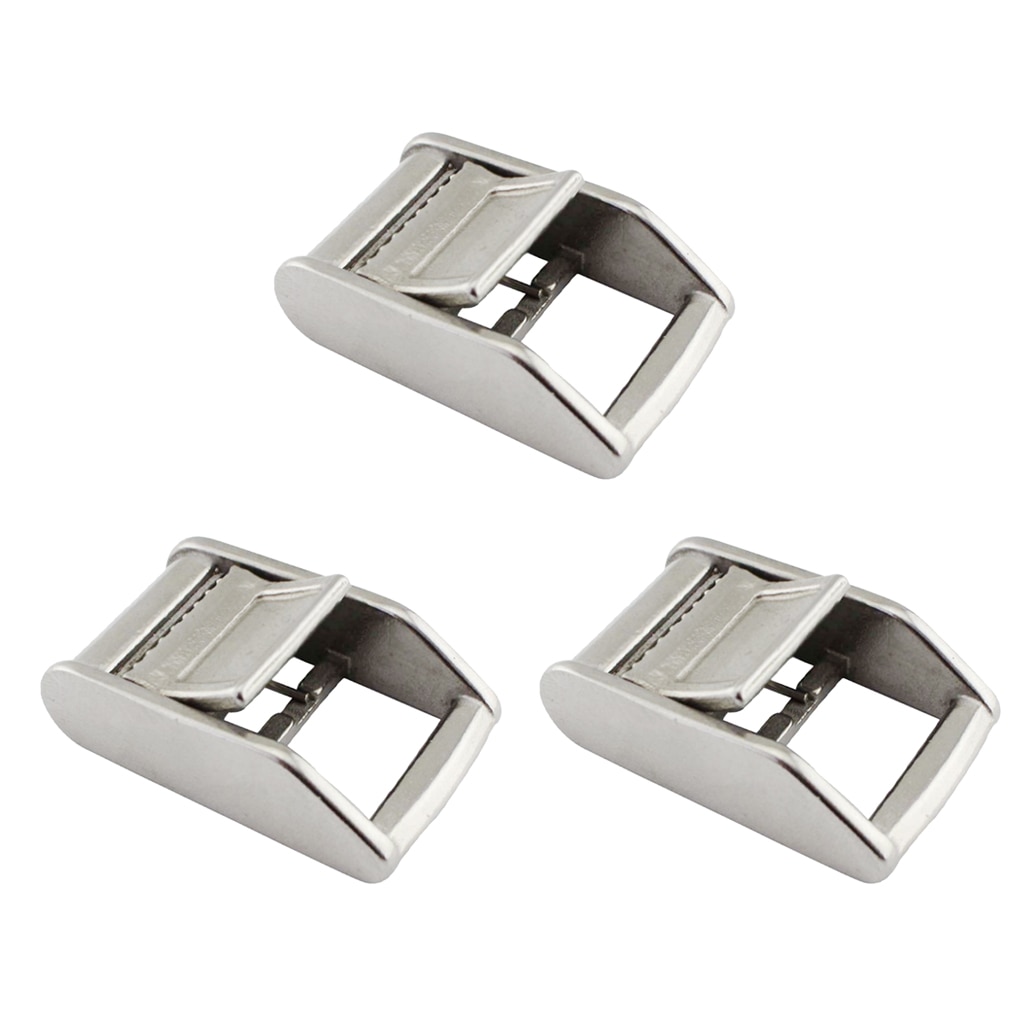 3 st rostfritt stål tie downs kamspänne 1 &quot; bälte cambuckle knytband