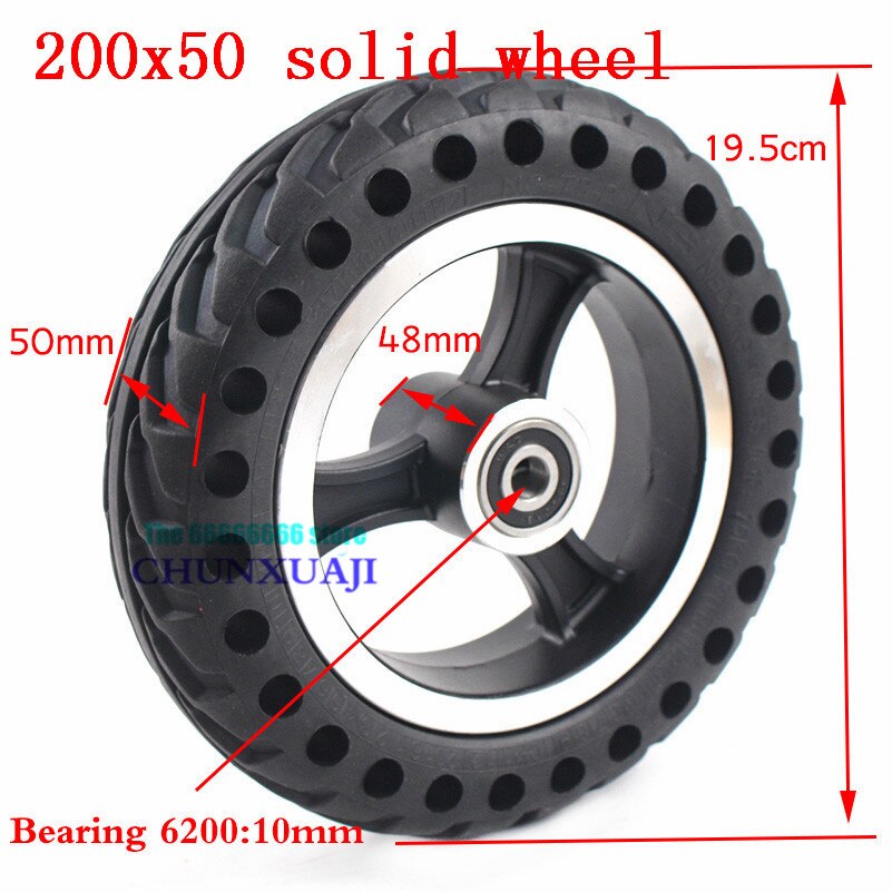 200x50 solid wheel for Electric Scooter 8'' Tyre With Wheel Hub 8 inch Scooter Tyre Aluminium Alloy Wheel Electric Vehicle