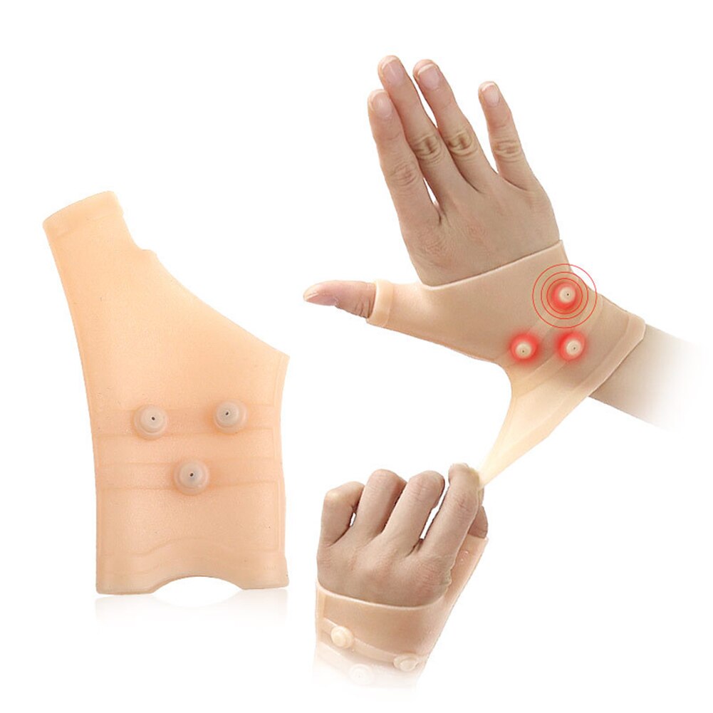 2 Stuks Zachte Magnetische Therapie Pols Handschoenen Pijnbestrijding Pols Hand Ondersteuning Braces Handschoen Protectors Sport Veiligheid Polssteun
