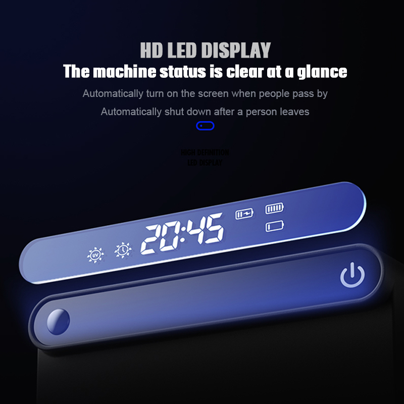 UV Toothbrush Holder Sterilizer Wall Mounted Intelligent Timming Disinfection Toothbrush Disinfectant Holder With LED Displayed