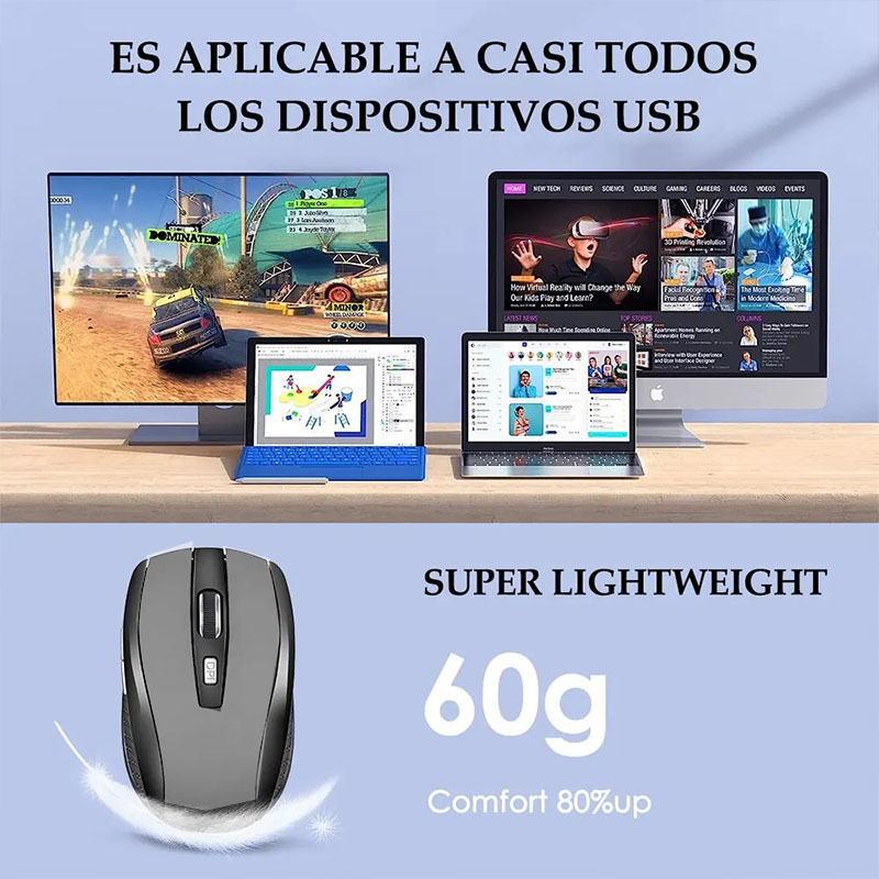 Mysz bezprzewodowa 2.4G przenośna optyczna ergonomiczna mysz do laptopa iPad Tablet Notebook telefon komórkowy mysz biurowa do gier Adapter USB