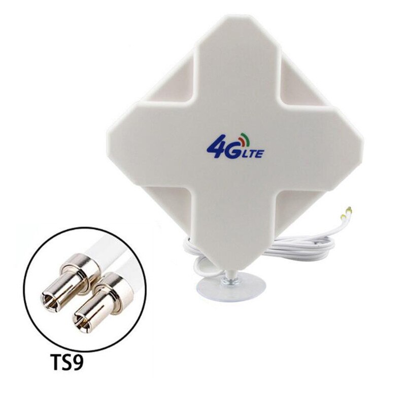 Högförstärkningsantenner 3g 4g lte mimo antenn 35 dbi dual  ts9 crc 9 sma för huawei zte för 4g modem router signalförstärkare 2m kabel: Ts9 kontakt