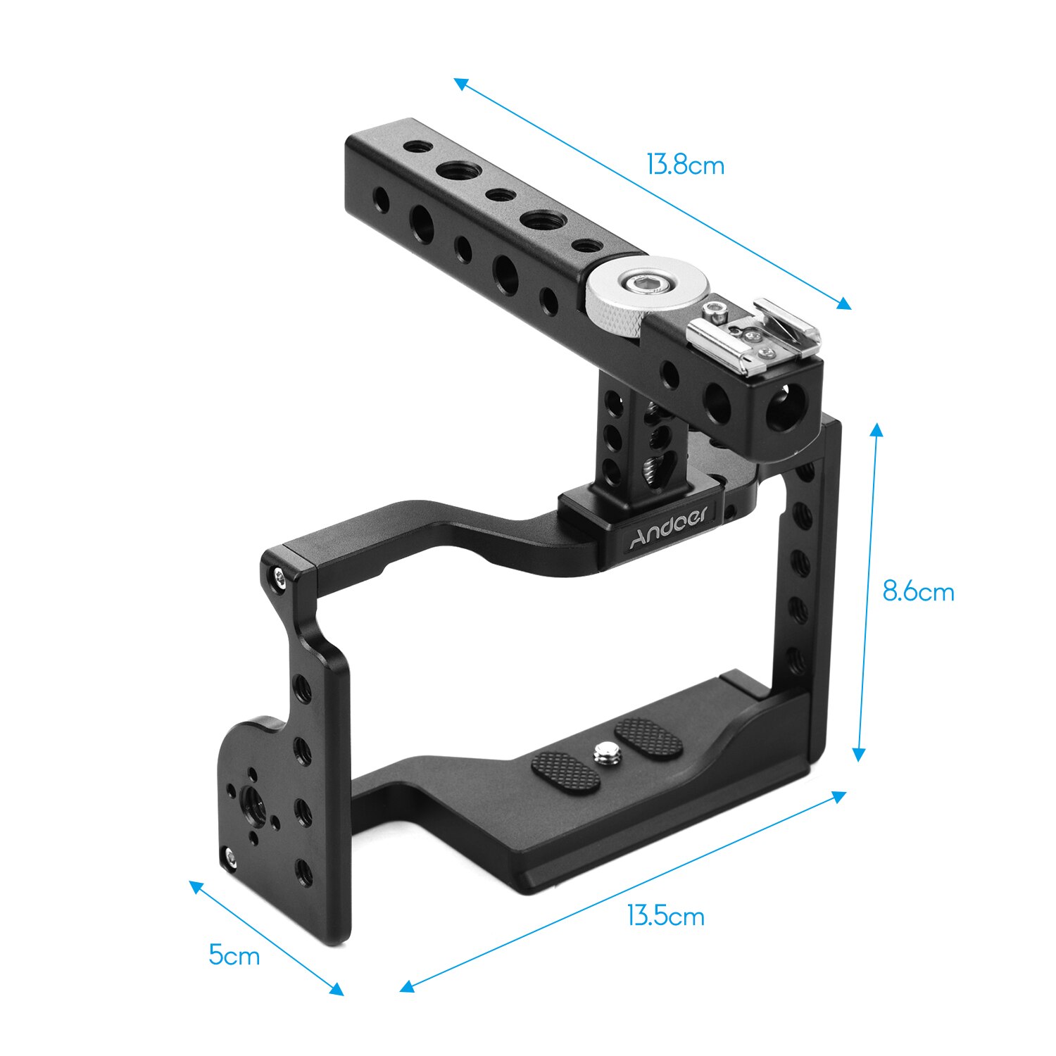 Andoer Camera Kooi Kit Met Extension Draad Gaten Koud Shoe Mount Met Top Handvat Camera Case Beugel Voor Sony A6600 camera &#39;S