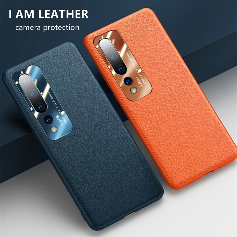 Luksusowe skórzane etui do Xiaomi 10 11 Pro odporna na wstrząsy Funda do Xiaomi 11 Mi11 pełna pokrywa tylna obudowa aparatu Mi10 silikonowy zderzak