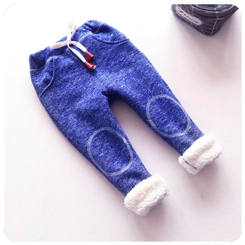 BibiCola-pantalons chauds pour bébés garçons | Pantalons d'hiver pour -né, pantalons de sport pour bébés filles, épais en coton et en velours décontracté décontractés: Bleu / 24M