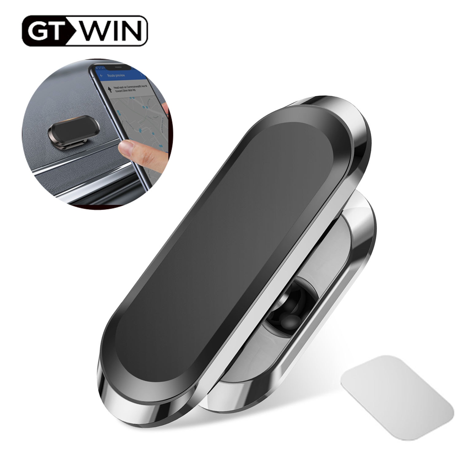 GTWIN Magnetic Car Phone Holder Dashboard Magnet Phone Stand For iPhone 11 12 Xiaomi 10 Zinc Alloy GPS Magnetic Car Phone Holder