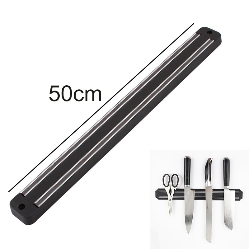 Magnetisk knivholder knivstativ oppbevaring for blokk veggfeste magnet knivholder 33/50cm kjøkkenredskaper arrangør: 50cm
