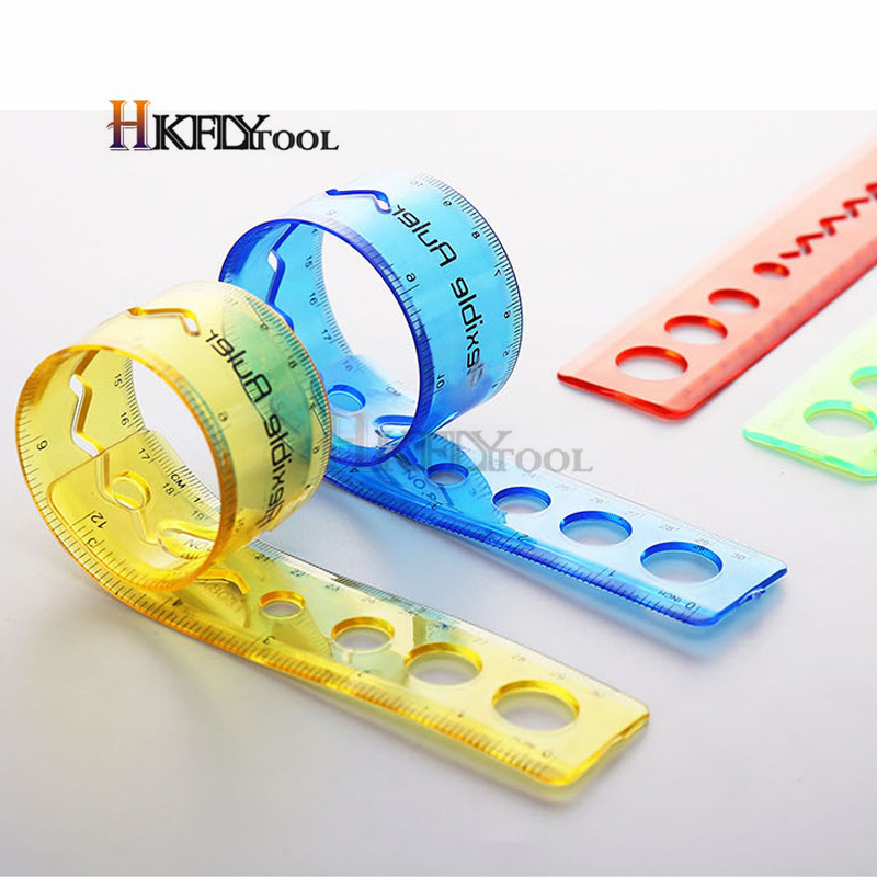Règle de mesure à bande en plastique souple, règle à courbe Flexible de 30CM 1 pièce