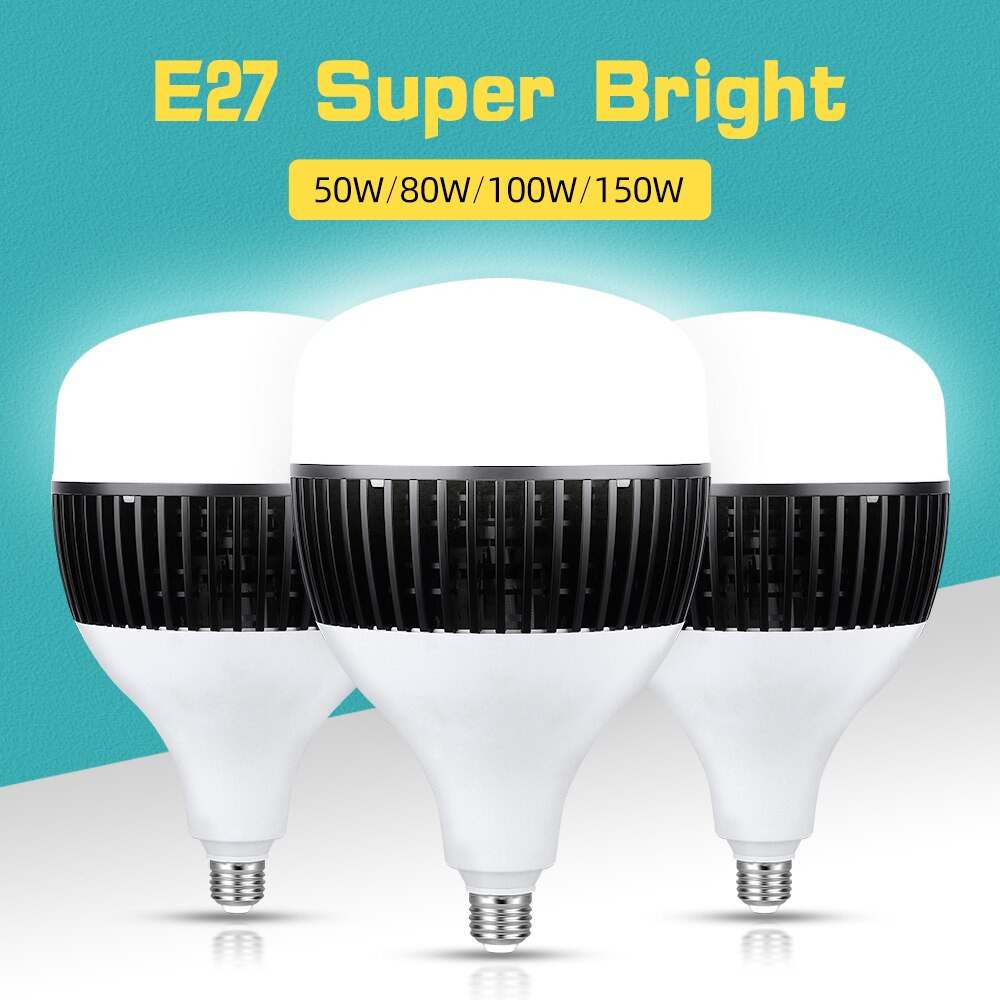 E27 Led Light Bulb 50W 100W 150W Led Lamp High Bay Light lamps 220V-240V Lights for Factory Warehouse Industrial Garage Lighting