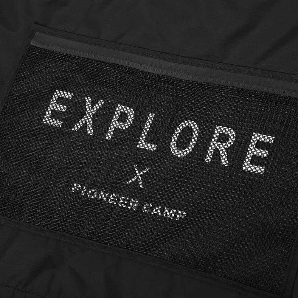 Pioneer Camp-Parkas de invierno para hombre, chaqueta informal cálida a prueba de viento para exteriores, color negro con cremallera, XMF023126,