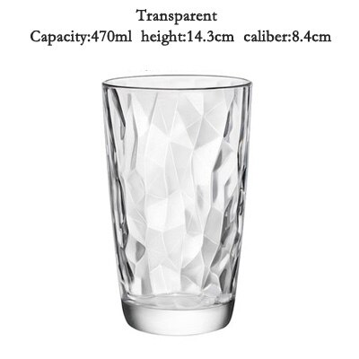 Varmebestandig blyfri krystallkopper fargerik glass whisky glass ølglass vin kopp bar hotell bryllup drikkedrakter: Gjennomsiktig 470ml