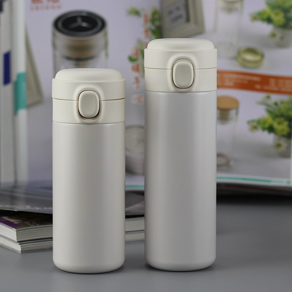 200ML dessin animé eau chaude Thermos tasse bouteille en acier inoxydable vide flacons Thermo tasse café thé voyage Thermocup: 350ml / WHITE