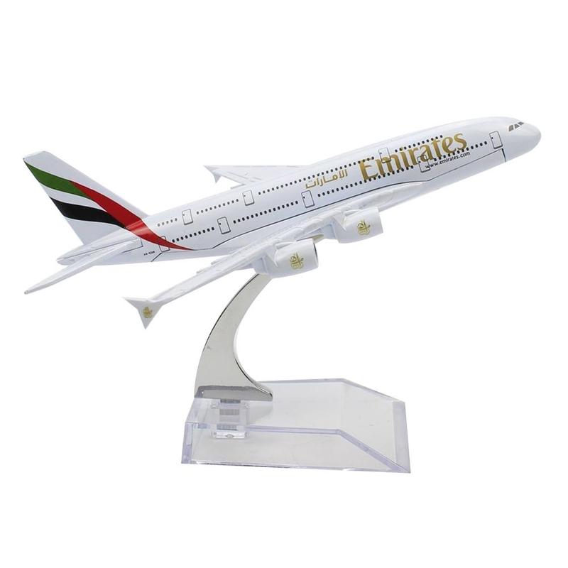 16 Cm A380 Emirates Airlines Vliegtuigen Simulatie Passagier Model Decor Vliegtuig Model Speelgoed 1:400 Legering Metaal Model Vliegtuig