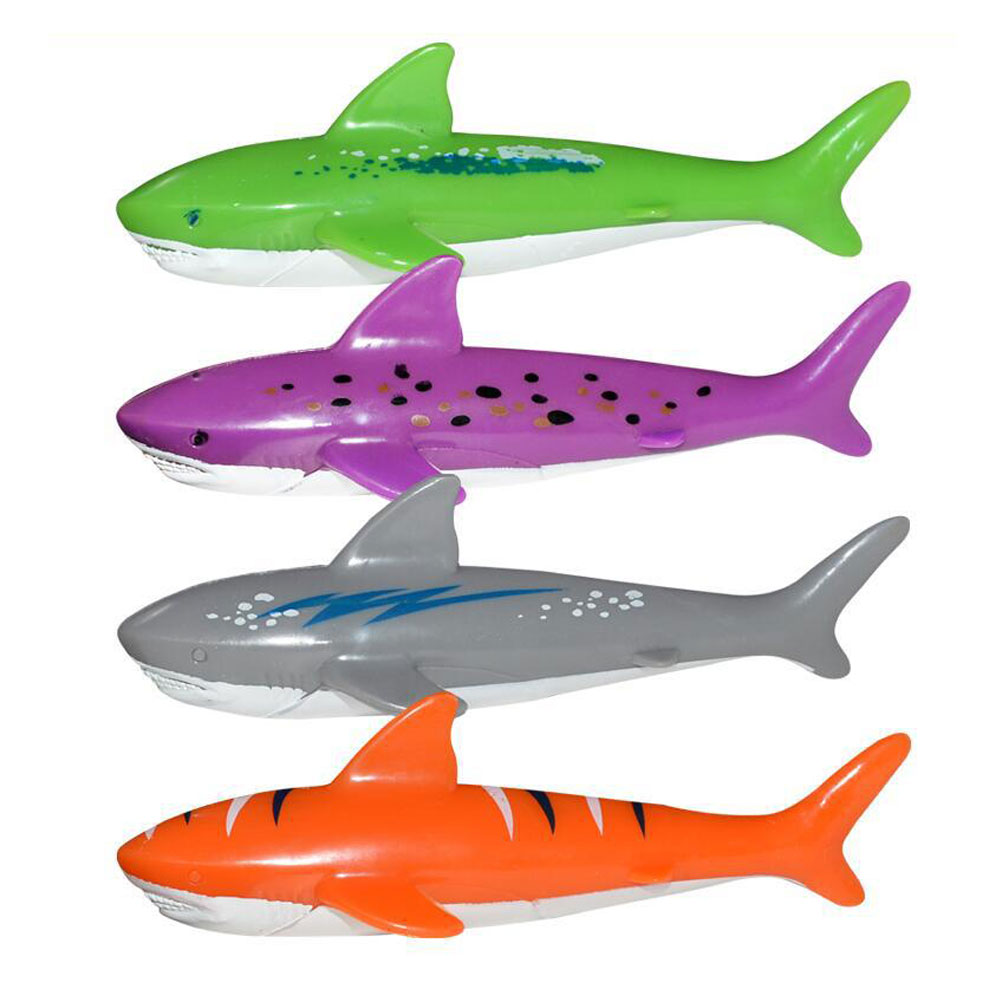 Gioco di immersioni Set di giocattoli piante per bambini giocattolo sport piscina giocattoli forma di pianta di mare giocattoli da immersione immersioni nuoto allenamento piscina giocattolo caldo: 4pcs Sharks