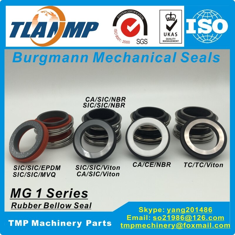 MG1-19 (MG1/19-G60) Burgmann Mechanische Dichtungen für Wasser Pumpen mit G60 stationäbetreffend sitz, 109-19 ,MB1-19 Gummi Gebrüll pumpe dichtungen